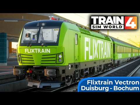 FLIXTRAIN VECTRON | Duisburg - Essen - Bochum | TRAIN SIM WORLD 4 |  Vectron – Flixtrain im Ruhrpott