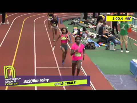Girls 4x200m Heat 2 - New Balance Indoor Nationals 2012