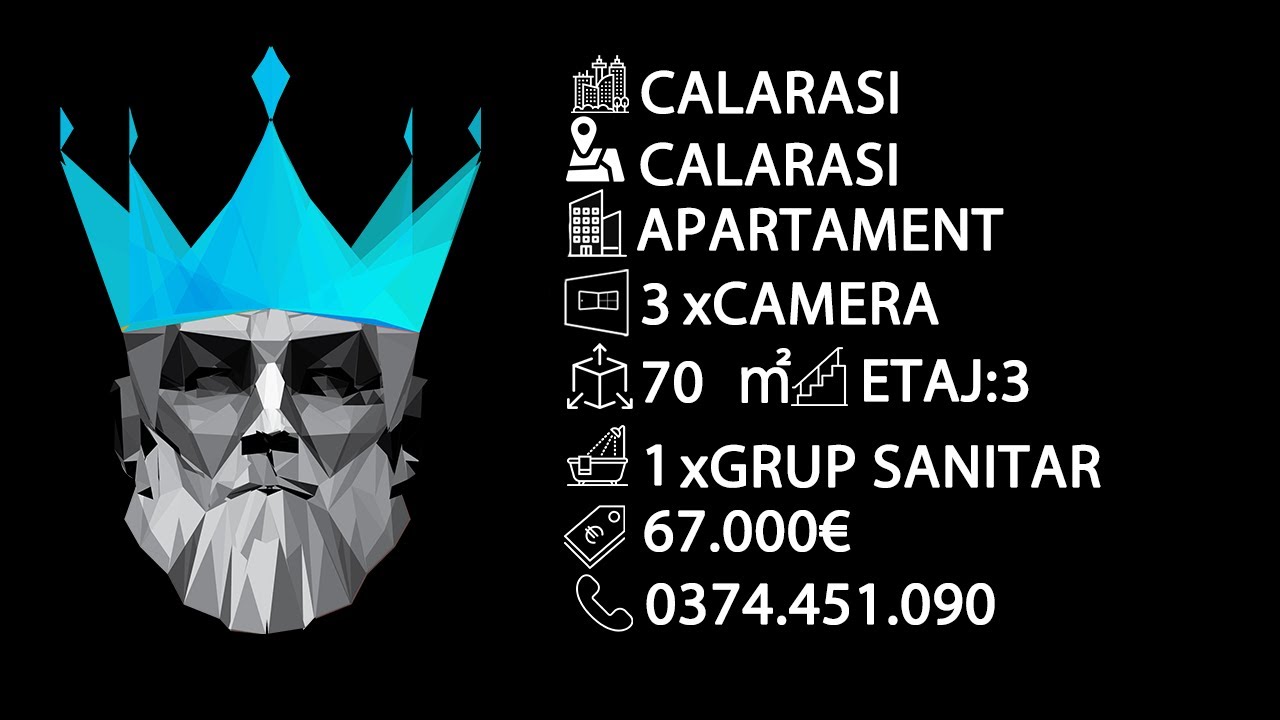 Tur video Călărași | 3 Camere | Centrala | Balcon | Comision 0%