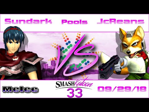 Sundark (Marth) vs. JcReans (Fox) - Pools - Smashkatoon 33