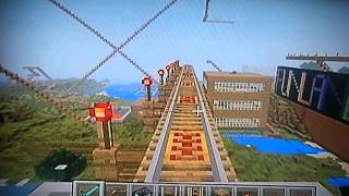 preview picture of video 'How to Build a Minecraft Roller Coaster, My First,  Xbox 360 Version, A Big One'