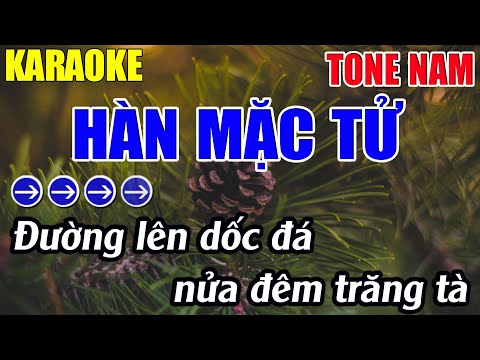 Hàn Mặc Tử Karaoke Tone Nam Karaoke Lâm Nhạc Sống - Beat Mới