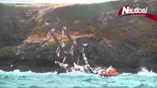 LIVE FOOTAGE: Tall-Ship ASTRID Wreck &amp; Rescue - 24 July 2013