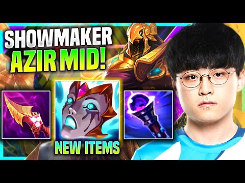 SHOWMAKER PICKS AZIR WITH NEW ITEM LIANDRYS ANGUISH! - DWG Showmaker Plays Azir Mid vs Akali!