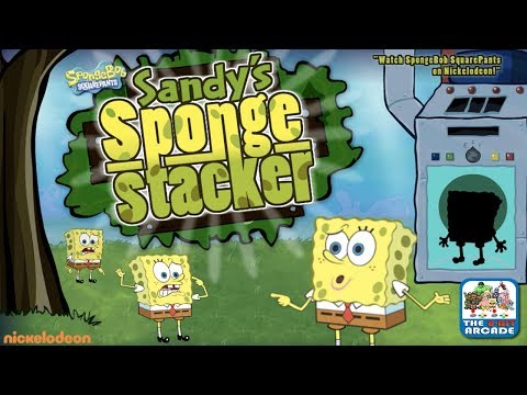 Sandy's Sponge Stacker - Stack Clones of SpongeBob to save Gary (Nickelodeon Games)
