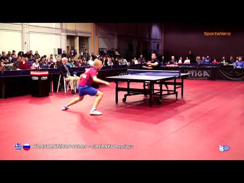 2018-19 Table Tennis Ελλάς-Ρωσία Άνδρες Κωνσταντινόπουλος - Γκρέμπνεφ Replays 20/11/2018