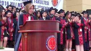 Omü Hukuk Fakültesi okul birincisinin konuşması
