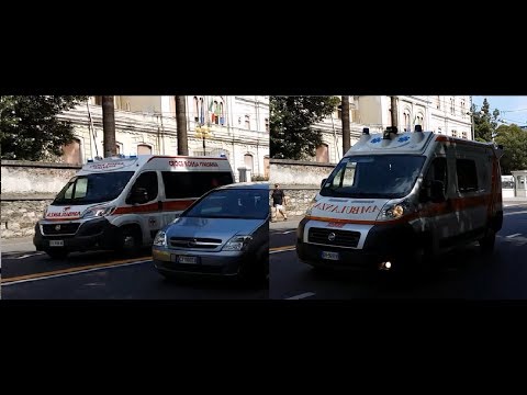 [2 in 1] Ambulanza CRI Santo Stefano Di Magra+Ambulanza PA Pitelli in sirena
