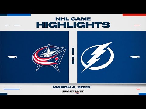 NHL Highlights | Blue Jackets vs. Lightning - March 4, 2025