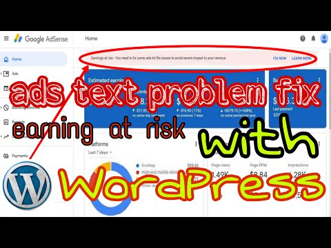 ads.txt Wordpress| How To Fix Ads.txt In Wordpress| Earning At-Risk Adsense | bangla tutorial