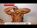 Oil rub on Africa massive pecs | Incredible Mike Odion | Black muscle show