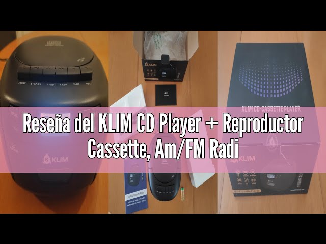 Vídeo relacionado con KLIM Reproductor Cassette Boombox, Radiocasete Am/FM, Bluetooth, Grabadora Cassette, USB, Altavoz, Salida Auriculares, Funciona con Pilas o Corriente, Diseño Portátil Retro - Blanco Escarcha