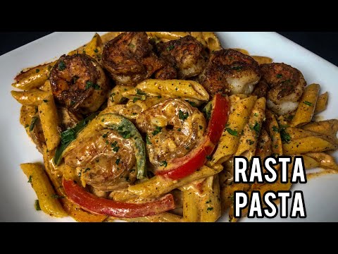 JERK SHRIMP RASTA PASTA RECIPE | HOW TO MAKE PASTA | RASTA PASTA |