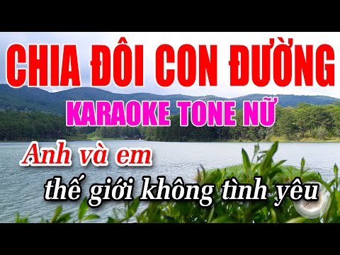 Karaoke Chia Đôi Con Đường Nhạc Trẻ 8x 9x Tone Nữ | Hạ Vũ Music