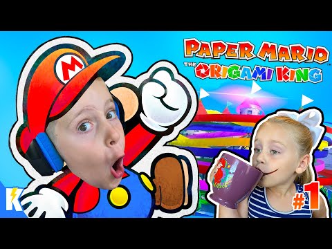 Little Flash and Ava Play Paper Mario: The Origami King Gameplay Part 1!