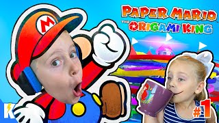 PAPER MARIO: The Origami King Gameplay Part 1! Kingdom Captured | KIDCITY