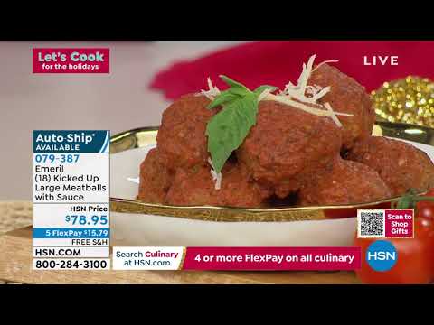 Emeril (18) Kicked Up Large Meatballs with Sauce