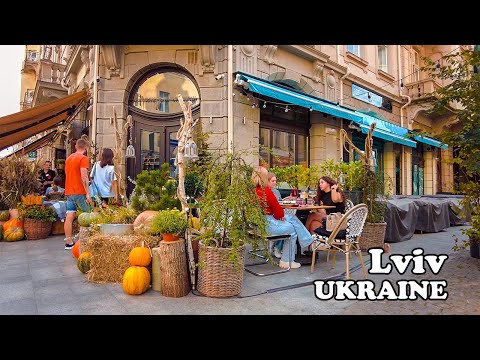 Ukraine, Lviv Walking Tour- Exploration of the Central Part of the City and nearby streets [4K] 2023