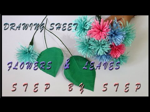 #diy How to make a flower with drawing sheets | step by step Video