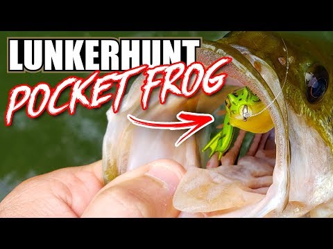 Lunkerhunt Pocket Frog - TOP WATER BASS FISHING! (IT WORKS!!!)