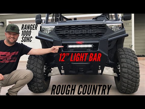12" LED LIGHT BAR by Rough Country - 2020 Polaris Ranger Crew 1000 SOHC (Vid #35)