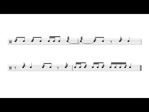 Double-stroke rolls - INTERACTIVE Sight Reading Practice for Drums - PLAY ALONG EXERCISE