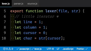 Writing a JavaScript lexer (scanner, tokeniser) in JavaScript