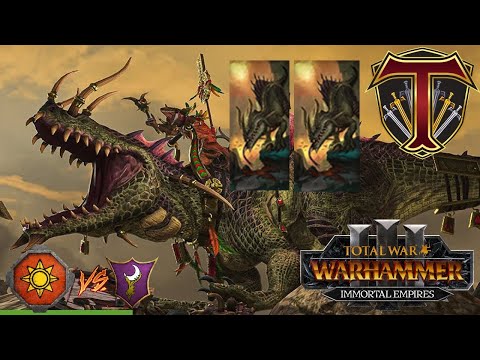 I Almost Forgot These Existed | Lizardmen vs Dark Elves - Total War Warhammer 3