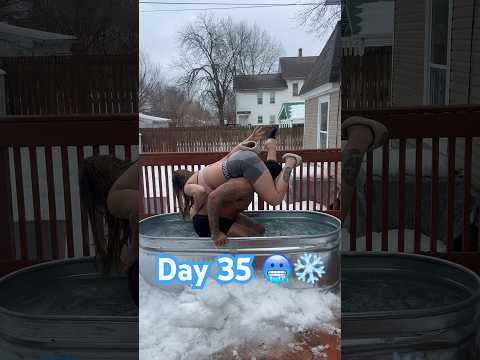 Day 35 of 365 ice baths #inspiration #icebath #motivation #couple #couplegoals #coldplunge #fitness