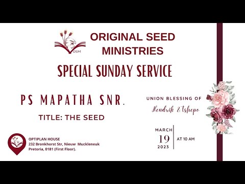 2023-0319AM - Pastor Thomas Mapatha - The Seed