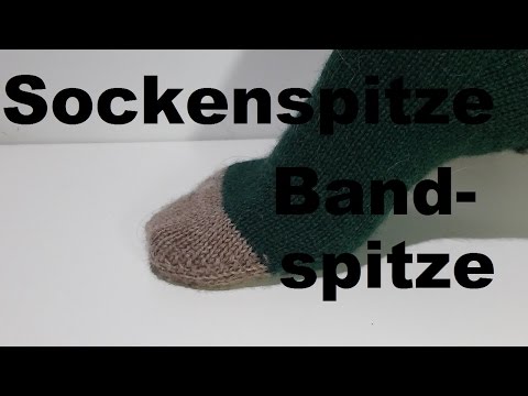 Socken Spitze stricken - Bandspitze