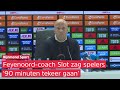 Arne Slot na Feyenoord-sc Heerenveen (3-1): 'Ik zag een intense wedstrijd'