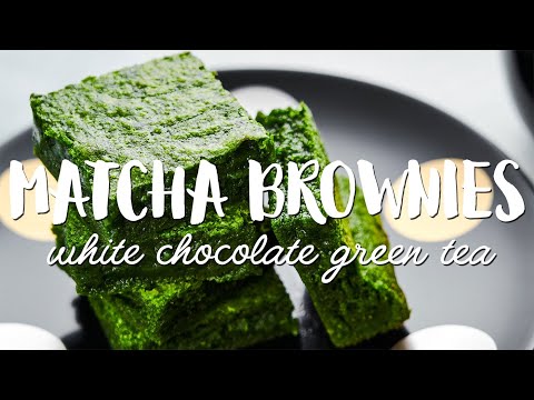 Matcha Brownies Recipe (Green Tea Brownies)