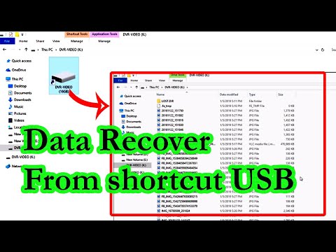 How to recover data from shortcut USB drive in windows 10 Video