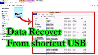 How to recover data from shortcut USB drive in windows 10