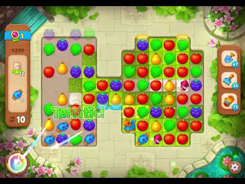 GardenScapes Level 4299 no boosters (18 moves)