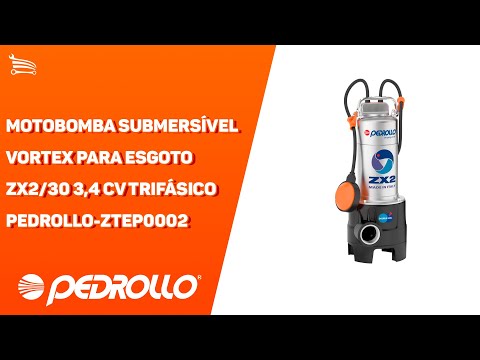 Motobomba Submersível Vortex para Esgoto ZX2/30 3,4 CV Trifásico 220V - Video