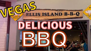 Delicious BBQ. Las Vegas.  Ellis Island on Koval