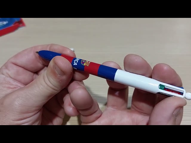 Vídeo relacionado con BIC 4 Colours FC BARCELONA Bolígrafos Retráctiles de Punta Media (1,0 mm) en Colores Clásicos - Pack de 3 con Diseños Oficiales Azulgranas y Escudo del Club