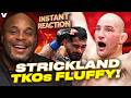 Daniel Cormier REACTS To Sean Strickland CRAZY TKO Win Vs Anthony Hernandez Khamzat Chimaev Next