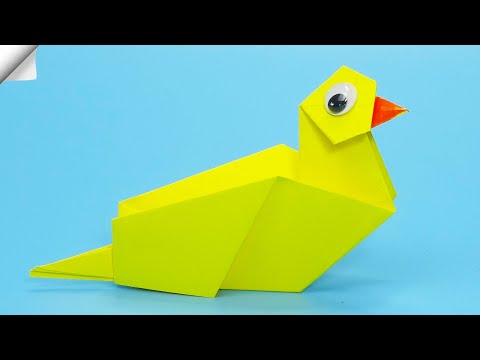 Moving paper toys How to make a paper duck Easy paper crafts