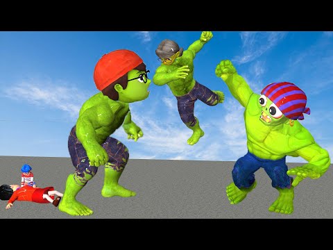 NickHulk rescues Tani - Scary Teacher 3D Nick Fights Giant Zombies to Rescue Infected Tani