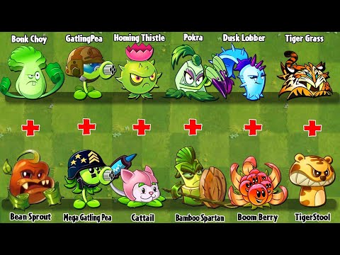 Random 16 Pair Plants NOOB - PRO Battlez - Which Team Plant Will Win? - PvZ 2 Game Play