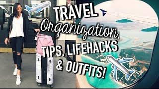 Travel Life Hacks, Organization Tips, Outfits, How To Pack, &amp; Carry On Essentials!