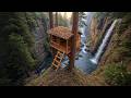 One Man S Epic Build Treetop Shelter And Thrilling Night In The Wild Forest 2025 Survival