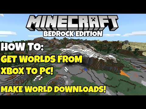 Minecraft Bedrock How To Transfer Worlds From Xbox To PC & Make World Downloads! MCPE Xbox PS5 PC