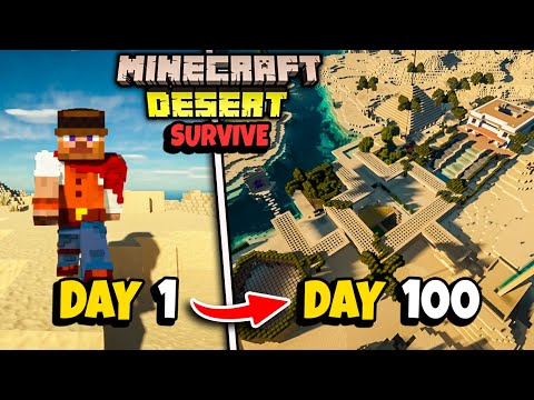 I Survived 100 Days in Minecraft Desert with RTX (HODILTON RT + SEUS PTGI HRR 2.1)