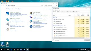 Shortcut key to Open Control Panel & Task Manager In Windows 10