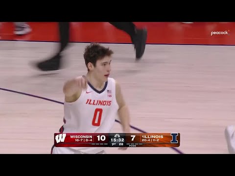 Tomislav Ivisic Wide Open for the SLAM vs. Wisconsin | Illinois Basketball