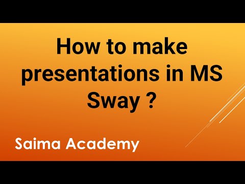 How to make presentation in MS Sway Urdu Hindi